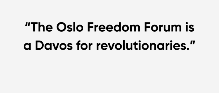 The Guardian quote about the 2024 Oslo Freedom Forum