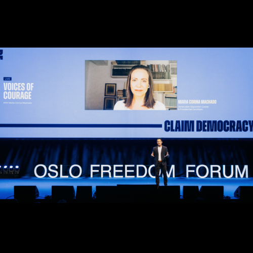 María Corina Machado in Conversation with Thor Halvorssen at the 2024 Oslo Freedom Forum thumbnail