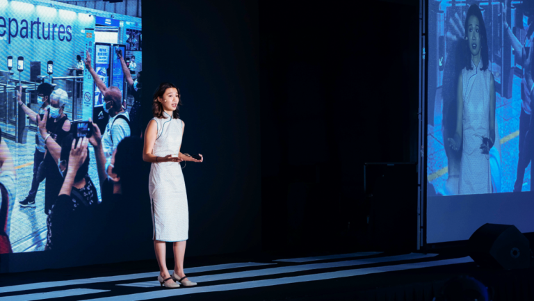 Chung Ching Kwong speaks at the 2022 OFF in Taiwan