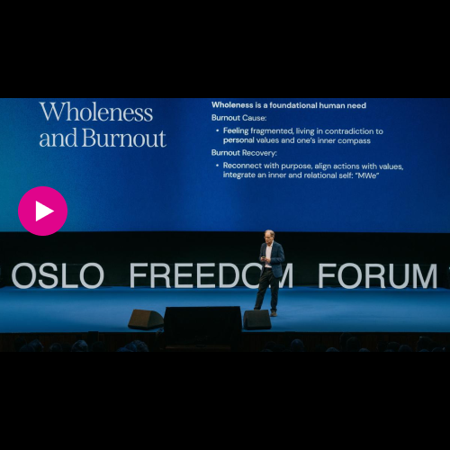 Dr. Daniel Siegel speaks at the 2025 Oslo Freedom Forum