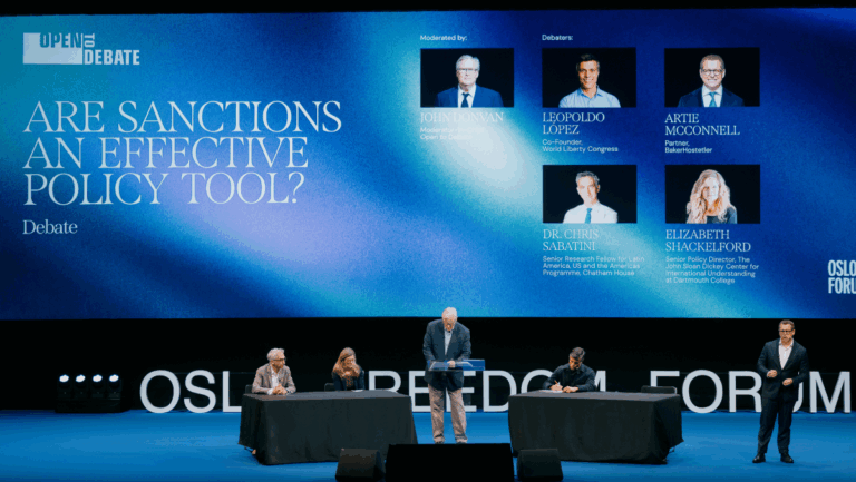 Live Debate at the Oslo Freedom Forum: Are Sanctions An Effective Policy Tool